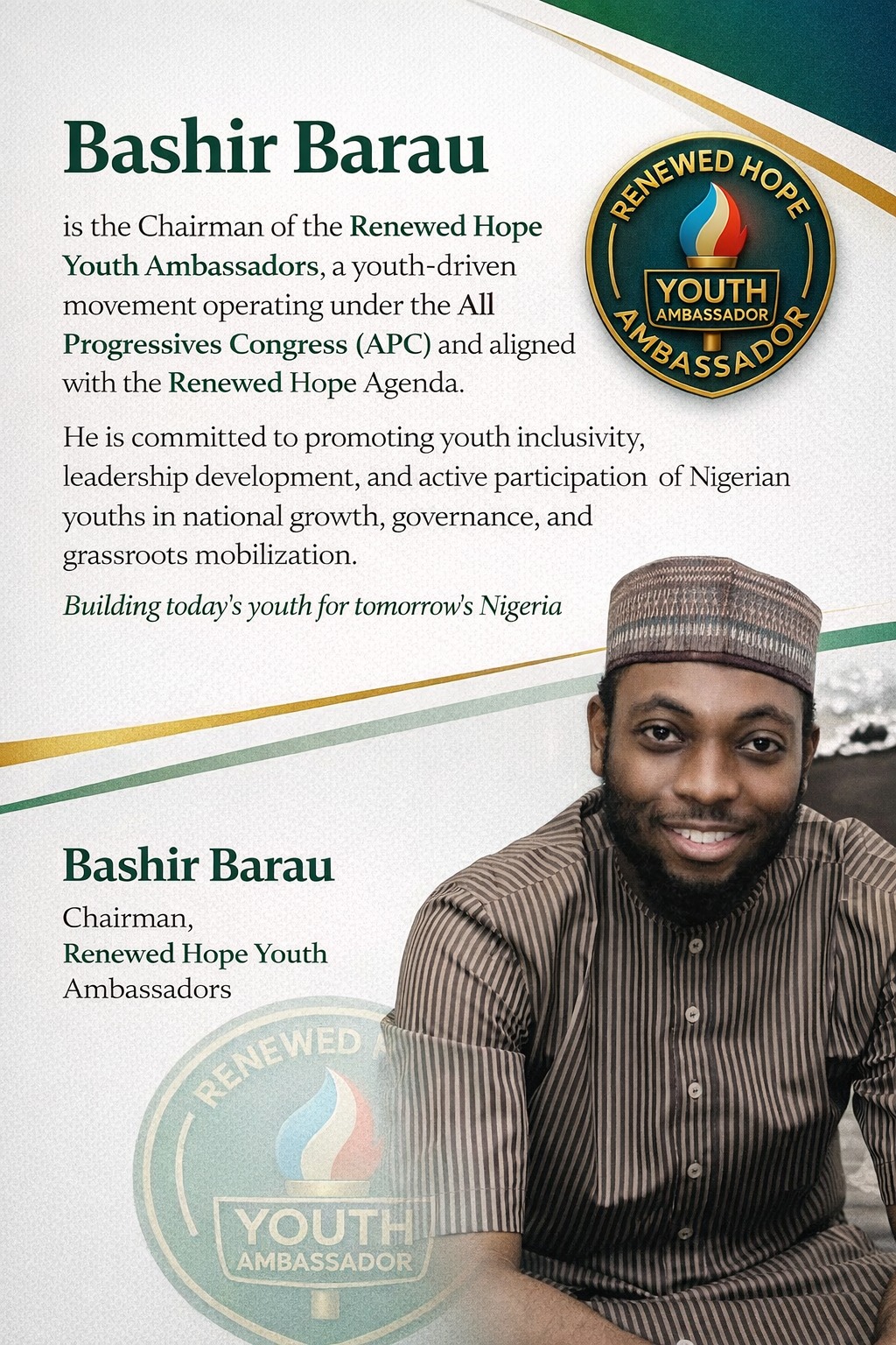 Bashir Barau - National Chairman